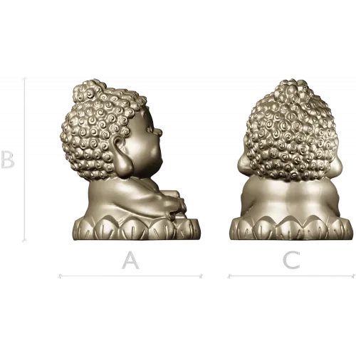 Малыш-Будда на лотосе - 3D модель STL для ЧПУ
