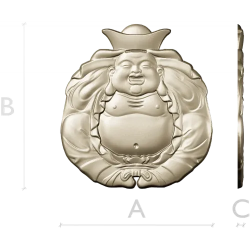 Смеющийся Будда - рельефная 3D модель STL для ЧПУ