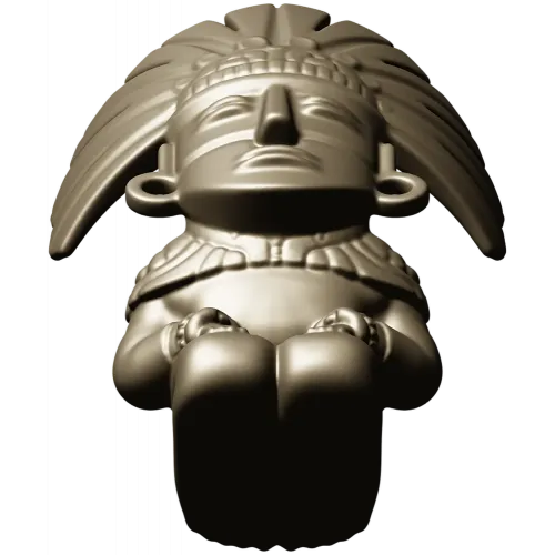 Feathered Guardian - detailed STL 3D model for CNC milling