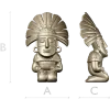 Feathered Guardian - detailed STL 3D model for CNC milling