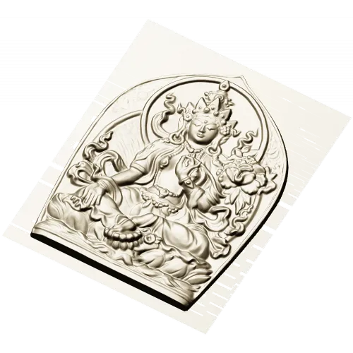 Бодхисаттва Лотос - рельефная 3D STL модель для ЧПУ