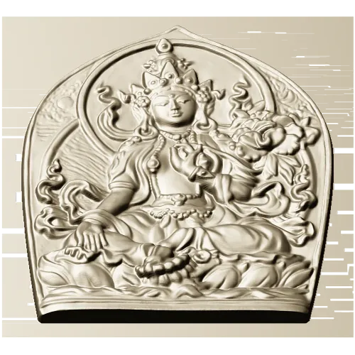 Бодхисаттва Лотос - рельефная 3D STL модель для ЧПУ