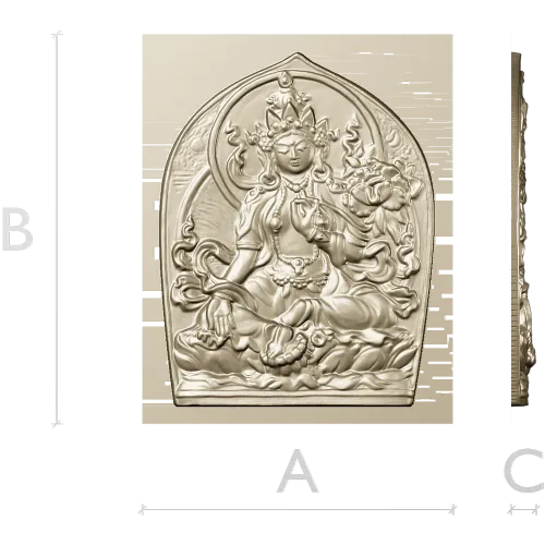 Бодхисаттва Лотос - рельефная 3D STL модель для ЧПУ