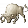 Bull bas-relief STL for CNC - Taurus charging 3D model