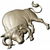 Bull bas-relief STL for CNC - Taurus charging 3D model