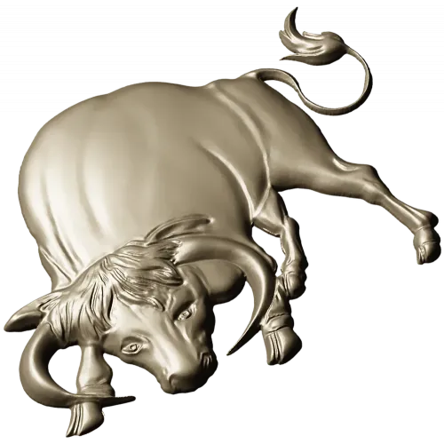 Bull bas-relief STL for CNC - Taurus charging 3D model