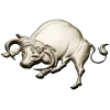 Bull bas-relief STL for CNC - Taurus charging 3D model