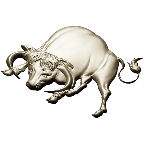 Bull bas-relief STL for CNC - Taurus charging 3D model