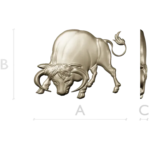Bull bas-relief STL for CNC - Taurus charging 3D model