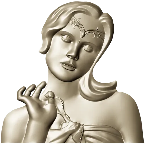 Elysian Maiden Bust - STL 3D Model for CNC
