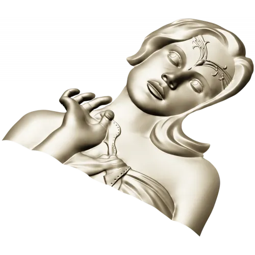 Elysian Maiden Bust - STL 3D Model for CNC