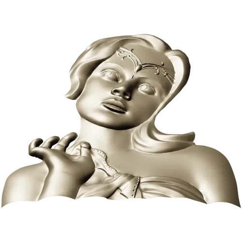 Elysian Maiden Bust - STL 3D Model for CNC