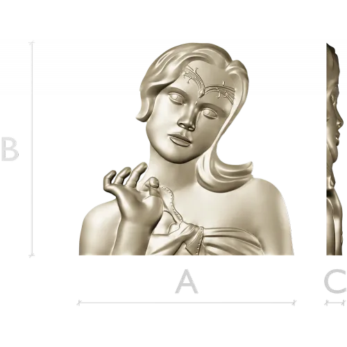 Elysian Maiden Bust - STL 3D Model for CNC
