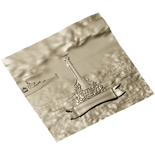 Seastone Monument relief - STL panel for CNC
