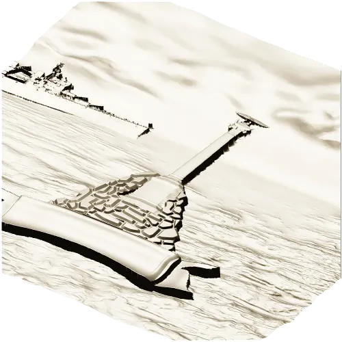 Seastone Monument relief - STL panel for CNC