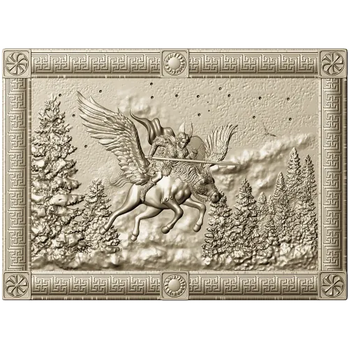 Валькирия в полёте - 3D панель STL для ЧПУ