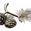 Pine Sprig with Cones - Detailed STL 3D Model for CNC