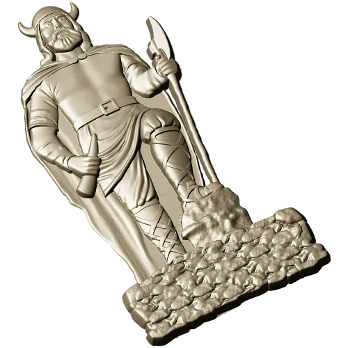 Викинг-Страж - STL рельеф для ЧПУ