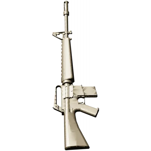 3D модель винтовки M16 в формате STL для ЧПУ