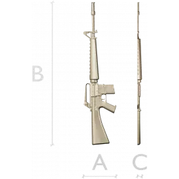 Рельеф винтовки M16