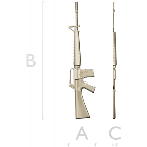 3D модель винтовки M16 в формате STL для ЧПУ