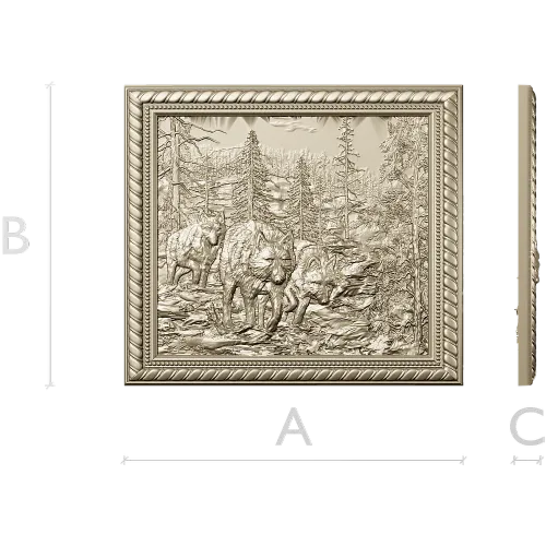 Волчья тропа - рельефная 3D модель STL для ЧПУ