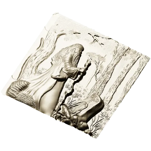 Волхв - барельефная 3D модель в формате STL для ЧПУ