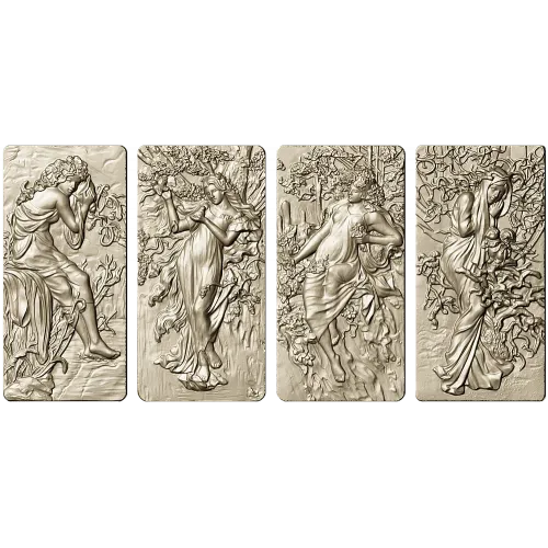 Four Seasons High-Relief Panels STL