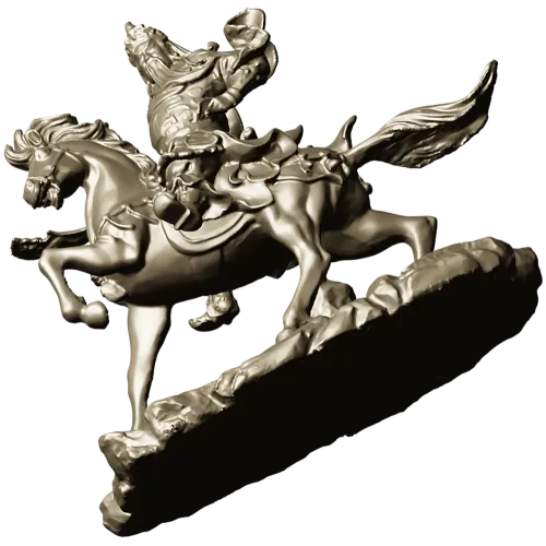 Gallant Rider - high-detail 3D STL model for CNC milling