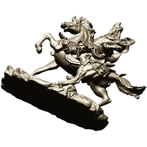 Gallant Rider - high-detail 3D STL model for CNC milling