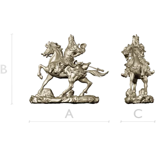Gallant Rider - high-detail 3D STL model for CNC milling