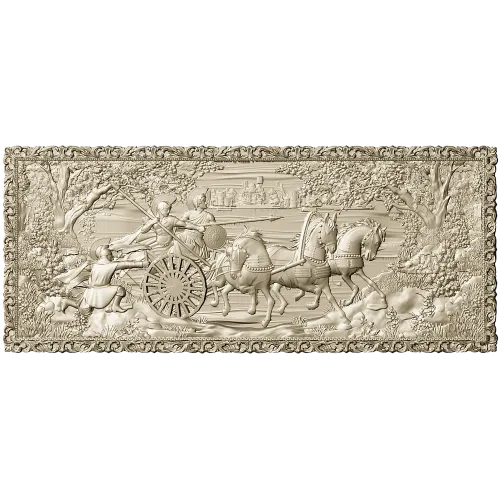 Triumphal Chariot Relief - high-relief STL 3D model for CNC