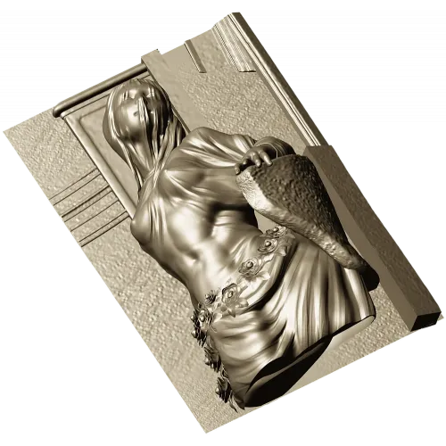 Вуаль во мраморе - барельефная 3D модель STL для ЧПУ