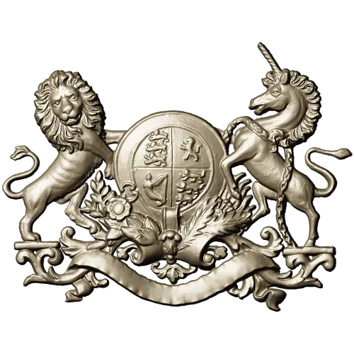 Royal Coat of Arms 3D STL model for CNC carving
