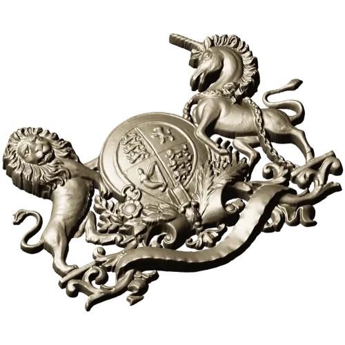 Royal Coat of Arms 3D STL model for CNC carving