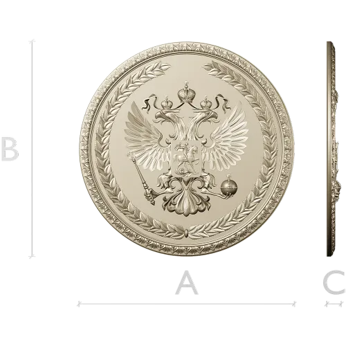 Герб Российской Федерации - 3D модель STL для ЧПУ