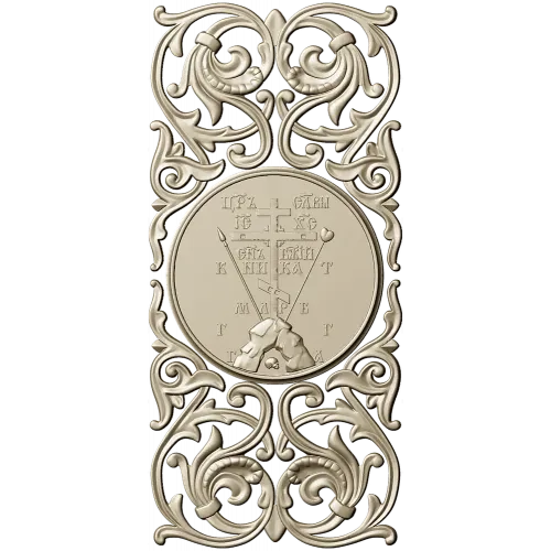 Golgotha Medallion Acanthus Panel - STL for CNC