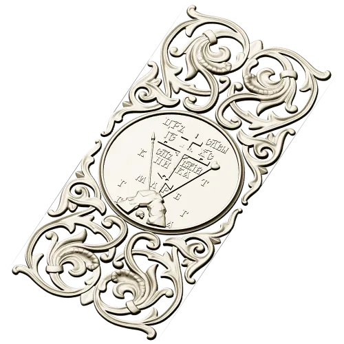Golgotha Medallion Acanthus Panel - STL for CNC
