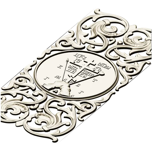Golgotha Medallion Acanthus Panel - STL for CNC