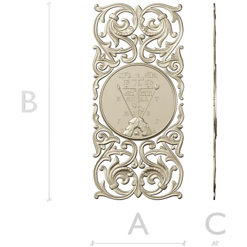 Golgotha Medallion Acanthus Panel - STL for CNC