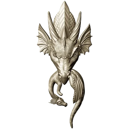 3D модель головы морского дракона в формате STL для ЧПУ