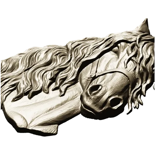 Голова коня в гриве - 3D модель STL для ЧПУ