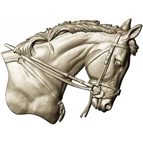 Horse head relief STL - high-detail 3D model for CNC carving