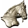 Horse head relief STL - high-detail 3D model for CNC carving