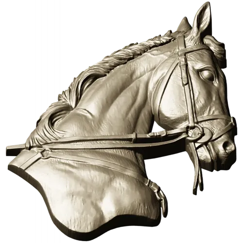 Horse head relief STL - high-detail 3D model for CNC carving