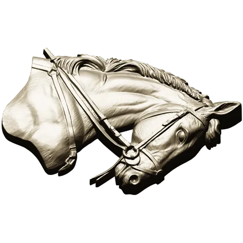 Horse head relief STL - high-detail 3D model for CNC carving