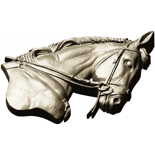 Horse head relief STL - high-detail 3D model for CNC carving