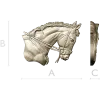 Horse head relief STL - high-detail 3D model for CNC carving