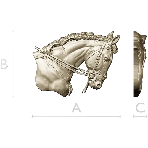 Horse head relief STL - high-detail 3D model for CNC carving