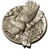 Doves of Spring - high-relief round medallion STL for CNC